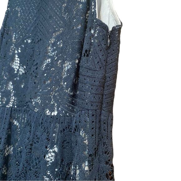 Free People Black Lace Overlay Lined Rocco Dress 0 - Picture 7 of 11